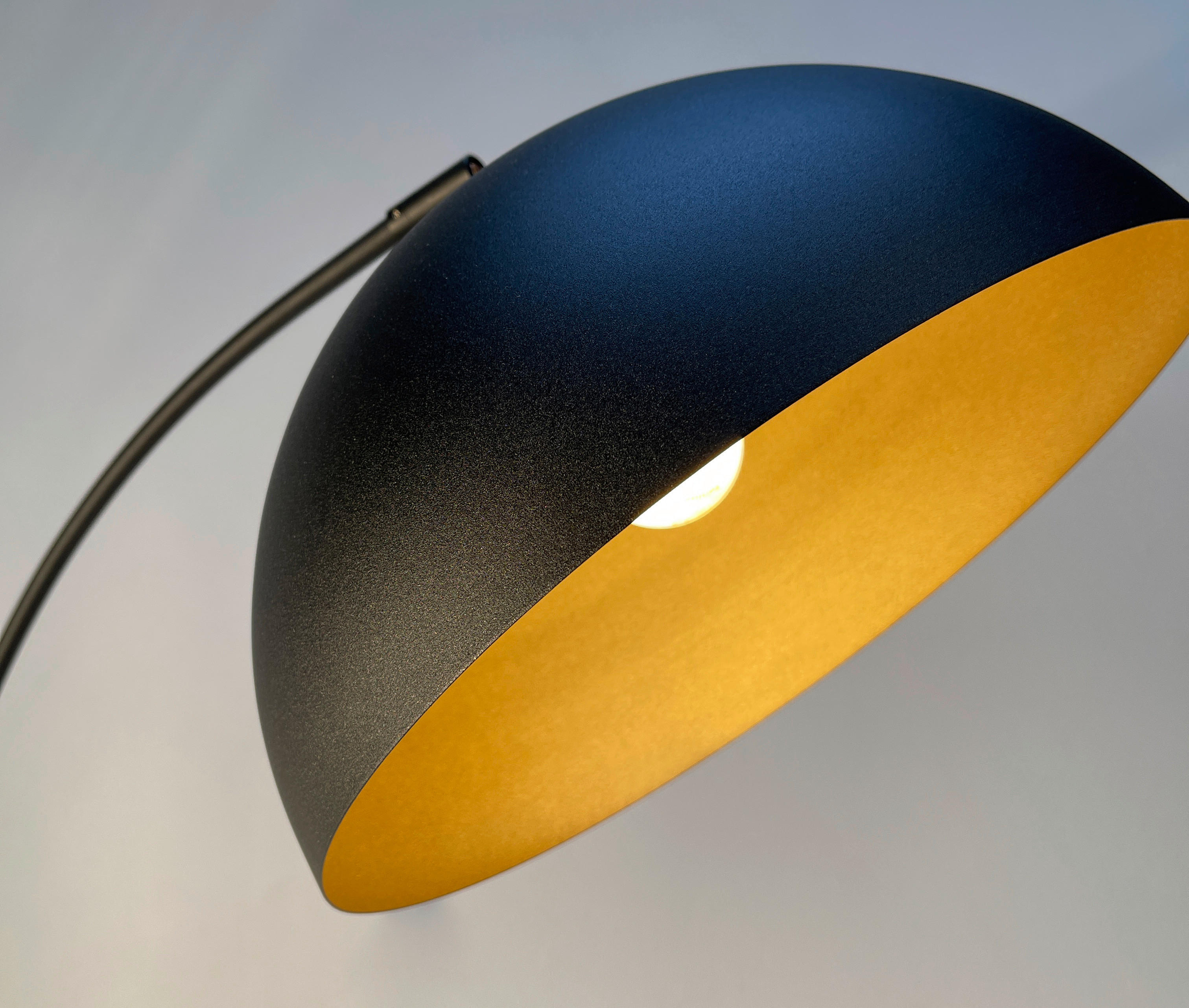 Fischer & Honsel Stehleuchte 40358 schwarz gold Metall H/T: ca. 200x98 cm E27 1 Brennstellen Leitung - gold/schwarz (98,00cm) - Fischer & Honsel