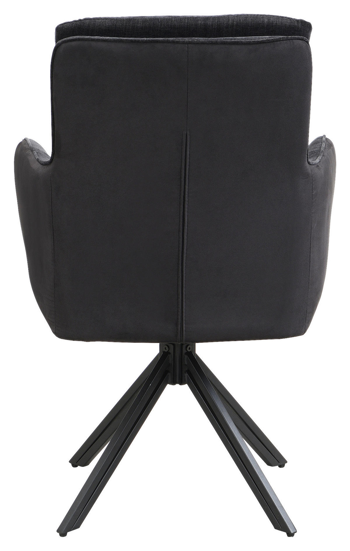 Stuhl TINO schwarz Metall Microfaser B/H/T: ca. 62x94x70 cm TINO - schwarz (62,00/94,00/70,00cm) - byLIVING
