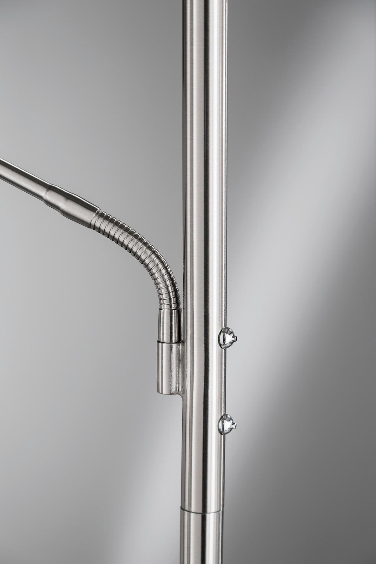 Fischer & Honsel LED-Stehleuchte 40317 nickel matt Chrom Metall H/D: ca. 180x35 cm 1 Brennstellen Dent - nickel matt/Chrom (35,00/180,00cm) - Fischer & Honsel