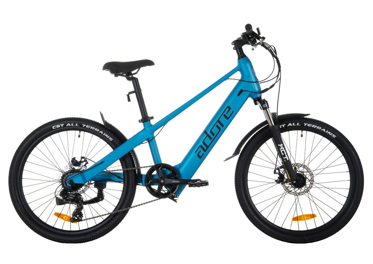 Adore E-Bike KS-240 KS-240 24 Zoll Rahmenhöhe 30 cm 7 Gänge blau blau ca. 250 W ca. 24 Zoll KS-240 - blau - Adore