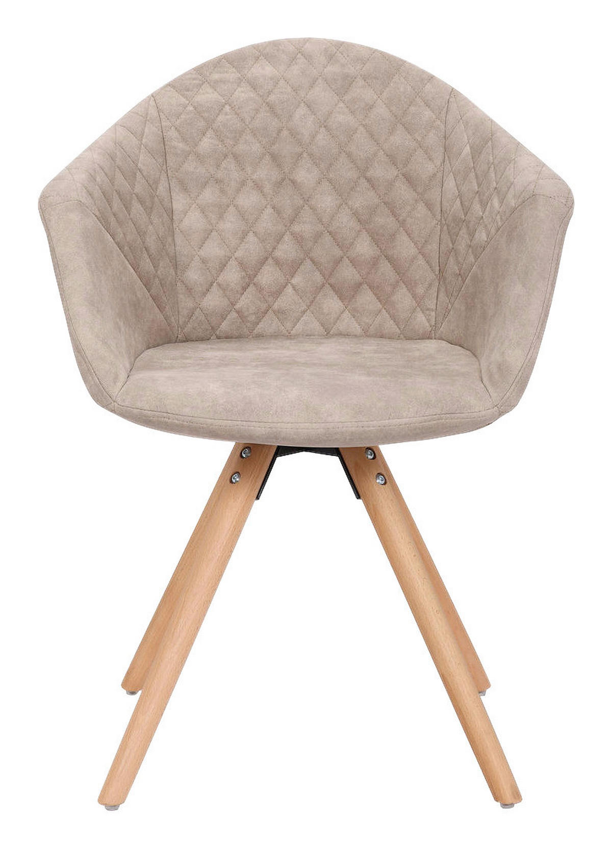 Stuhl Chadwick 100 2er creme Microfaser B/H/T: ca. 59x82x55 cm Chadwick 100 2er - Eiche/creme (59,00/82,00/55,00cm) - 360 Living