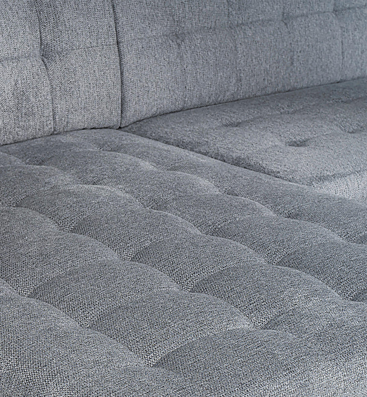 Wohnlandschaft Monica schwarz grau Flachgewebe B/H/T: ca. 348x87x198 cm Monica - schwarz/Chrom (348,00/87,00/198,00cm)