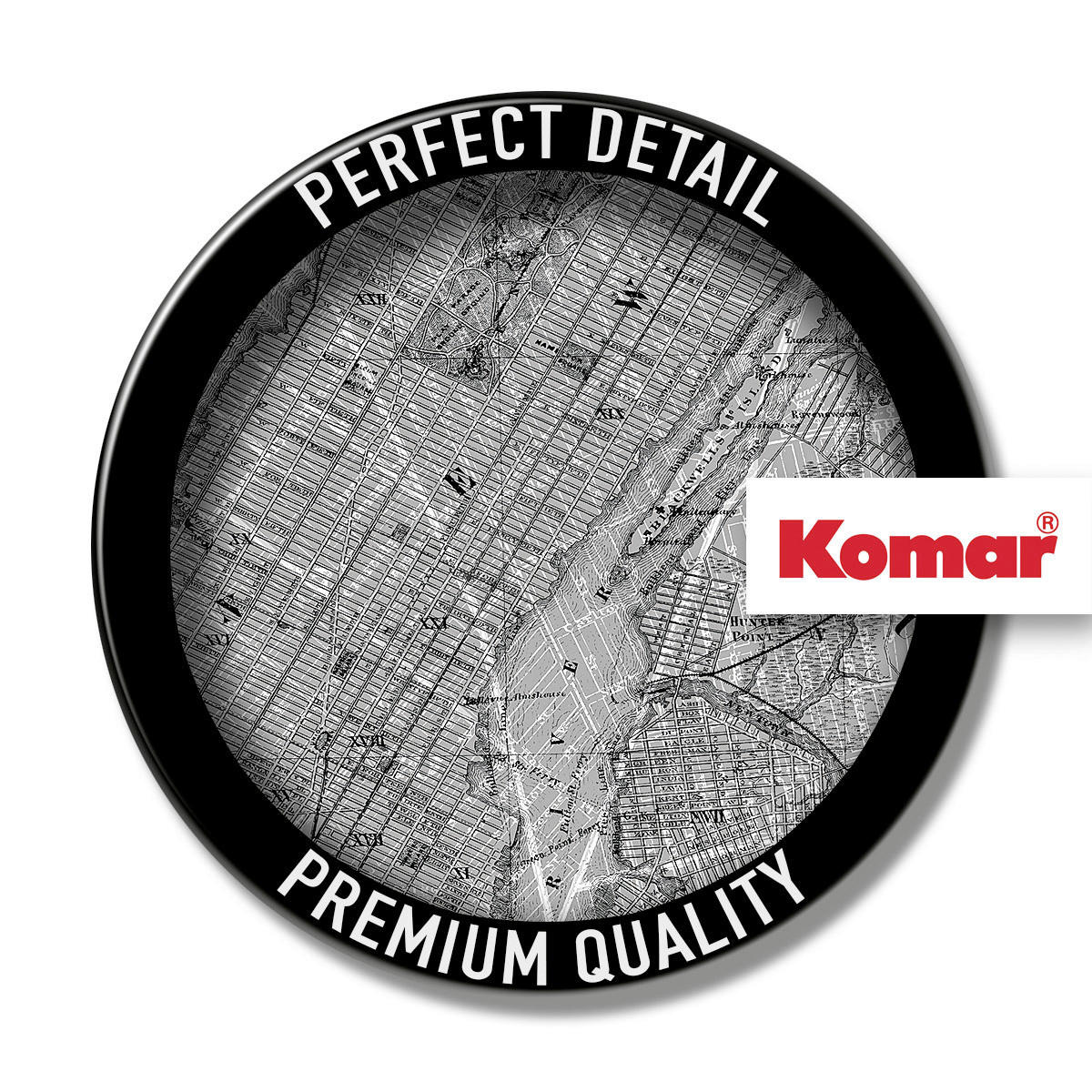 Komar Fototapete Map D: ca. 125 cm Map - (125,00cm) - Komar
