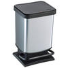 Rotho Treteimer silber B/H/L: ca. 26,6x45,7x29,3 cm Treteimer_Paso 20l - silber (29,30/26,60/45,70cm) - Rotho