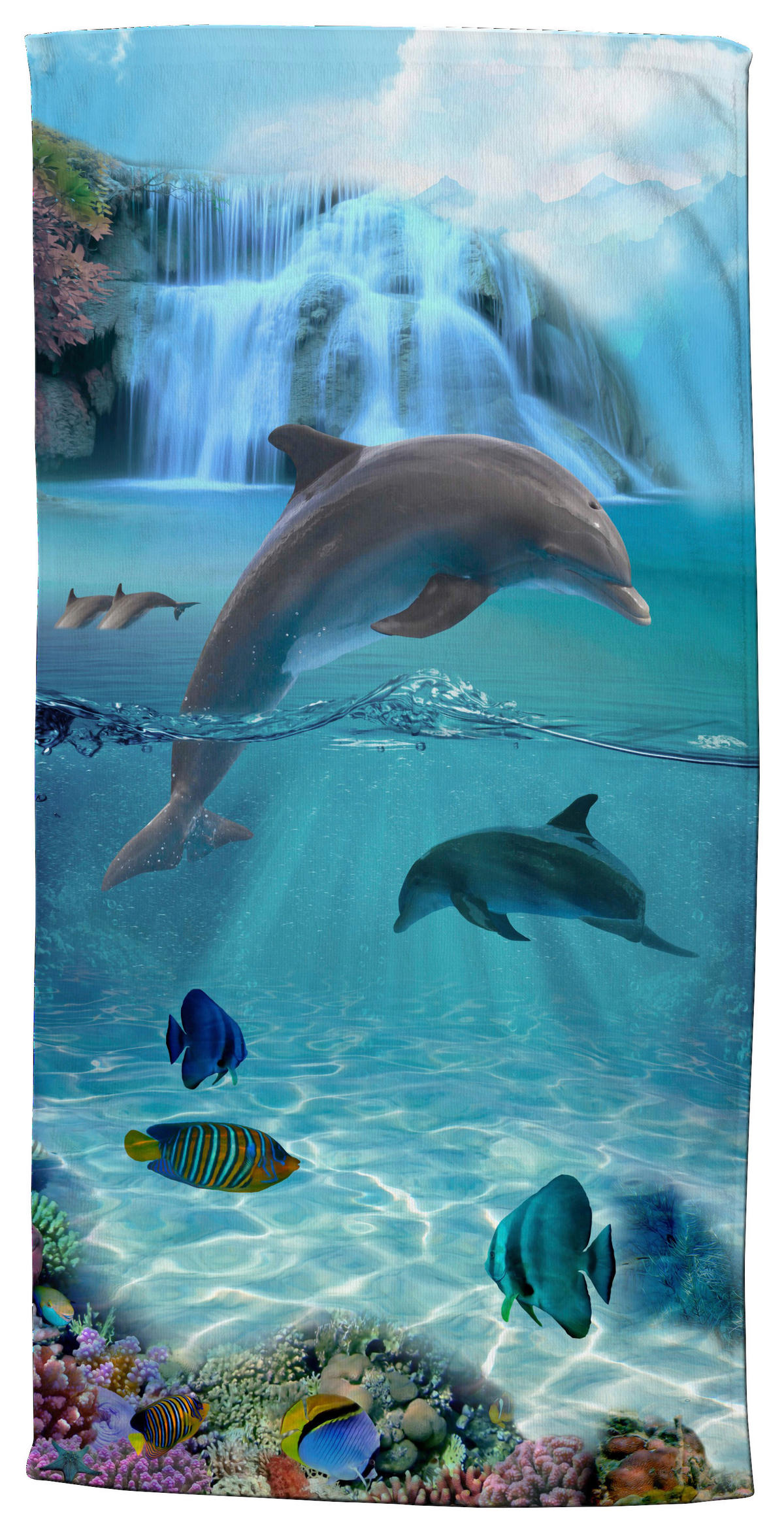 Strandtuch Will blau Polyester B/L: ca. 75x150 cm Will - blau (75,00/150,00cm) - Good Morning