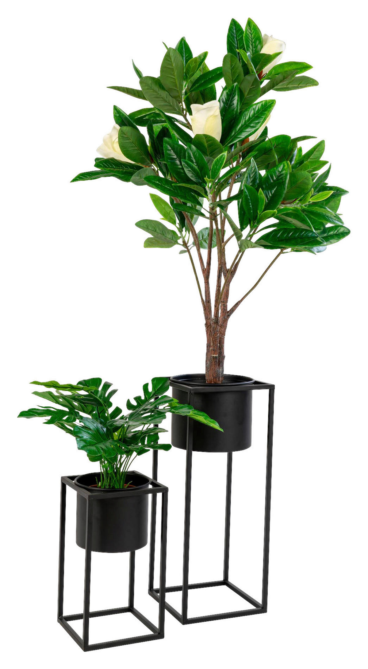 Housenordic Blumenständer schwarz Stahl Blumenständer_Marla_2tlg. - schwarz - Housenordic