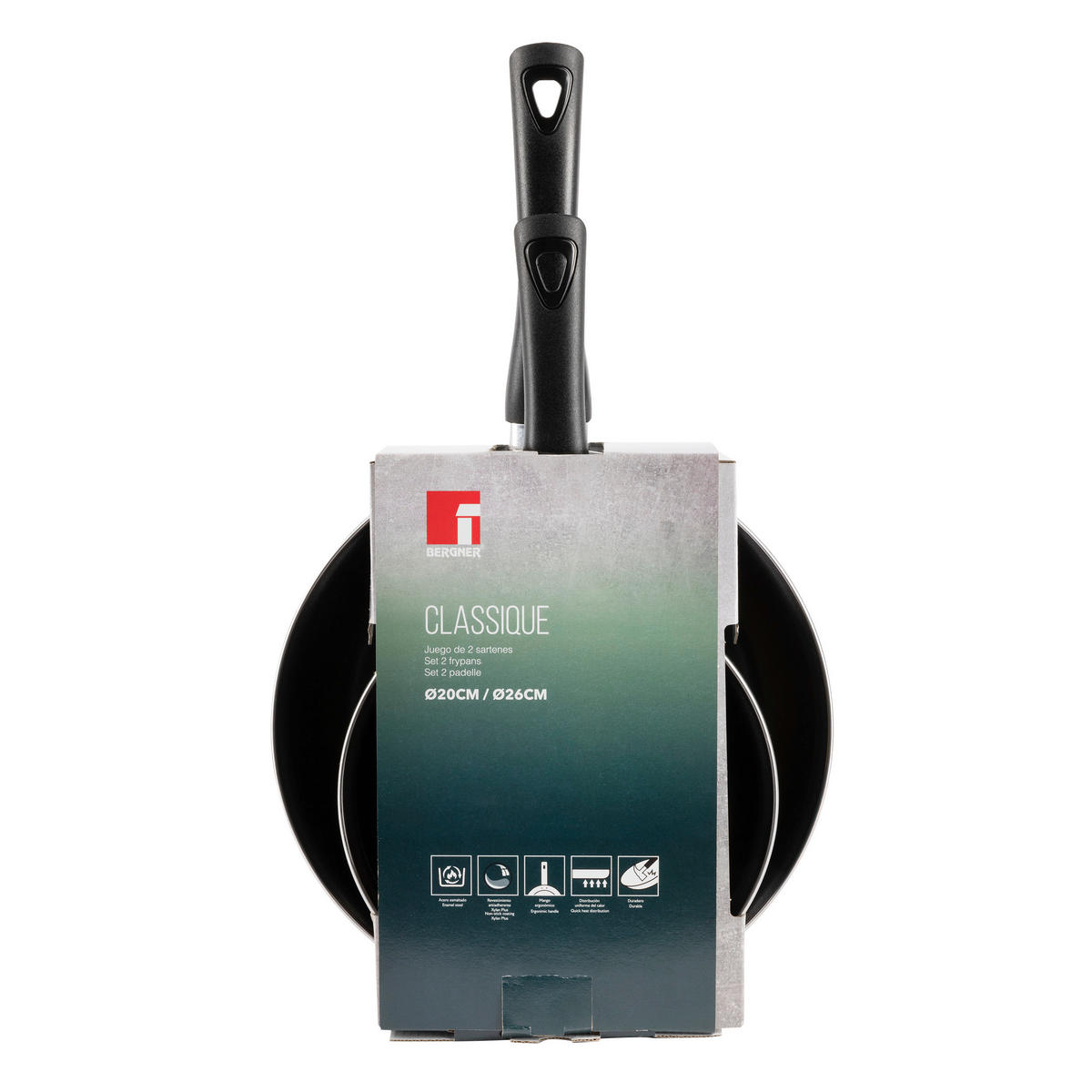 BERGNER Pfannenset CLASSIQUE grün Aluminium CLASSIQUE - grün - BERGNER