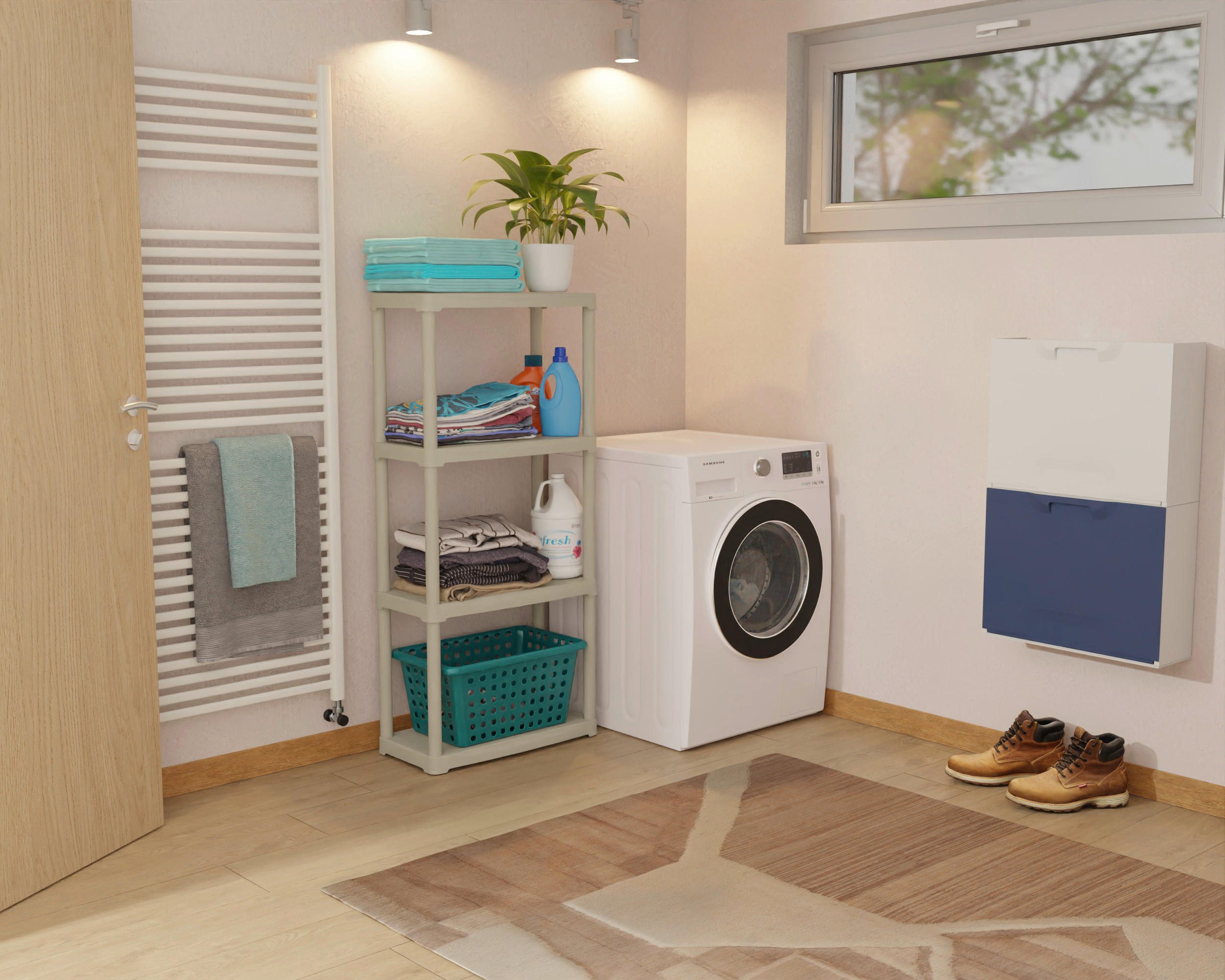 Thumbnail - Artplast Kunststoffregal Tempo creme Polypropylen B/H/L: ca. 30x133x60 cm