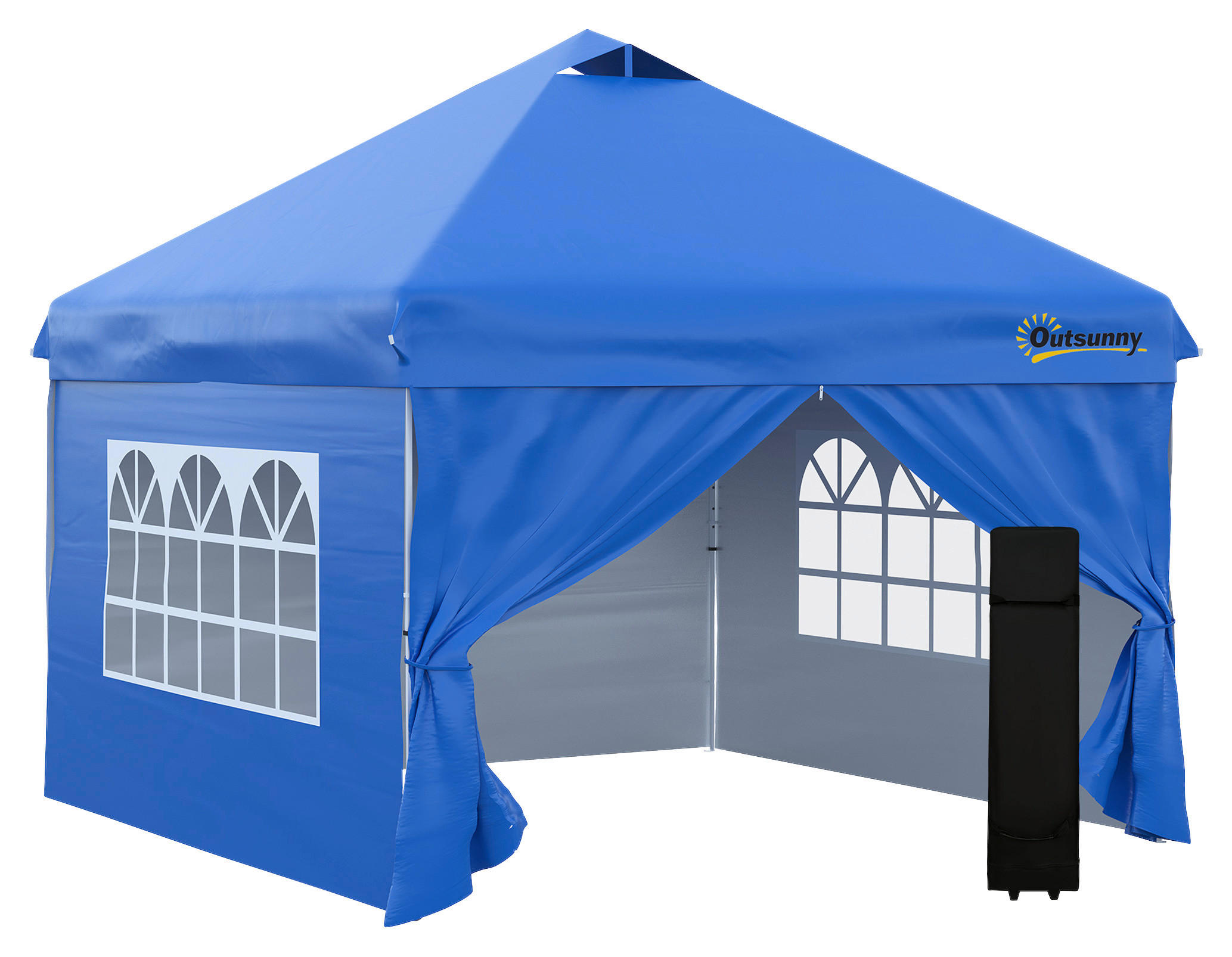 Outsunny Pavillon blau Metall B/H/L: ca. 300x284x300 cm günstig online kaufen