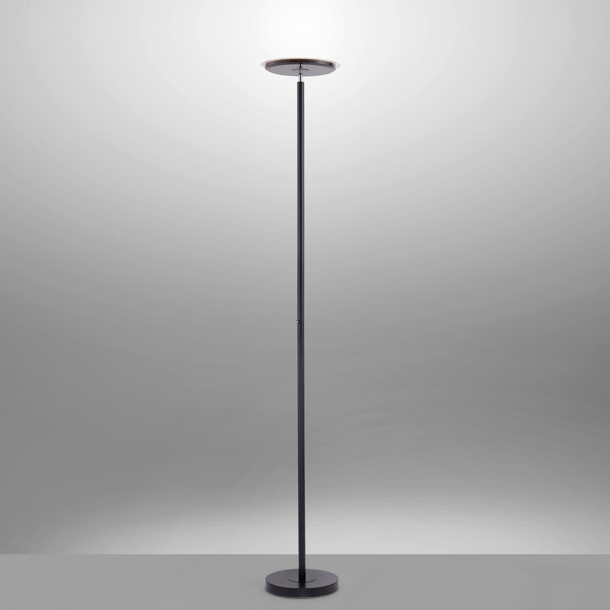 Just Light LED-Deckenfluter HANS 11729-18 schwarz Kunststoff Eisen H/D: ca. 181x30 cm 1 Brennstellen HANS - schwarz (30,00/181,00cm) - Just Light