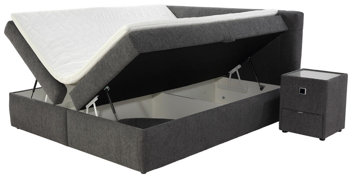 Boxbett  dunkelgrau Polly_Boxbett 24205034440900000 - dunkelgrau (190,00/106,00/216,00cm)