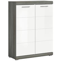 Schuhschrank SCOUT Rauchsilber Nachbildung weiß Hochglanz B/H/T: ca. 90x120x37 cm SCOUT - weiß (90,00/120,00/37,00cm) - xonox.home