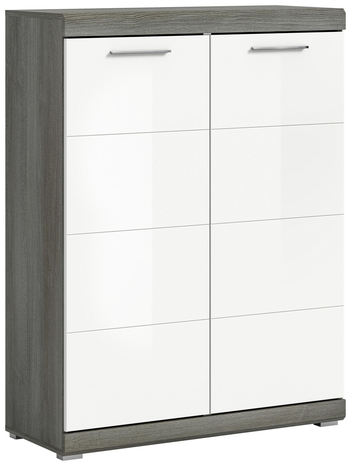 Schuhschrank SCOUT Rauchsilber Nachbildung weiß Hochglanz B/H/T: ca. 90x120x37 cm SCOUT - weiß (90,00/120,00/37,00cm) - xonox.home