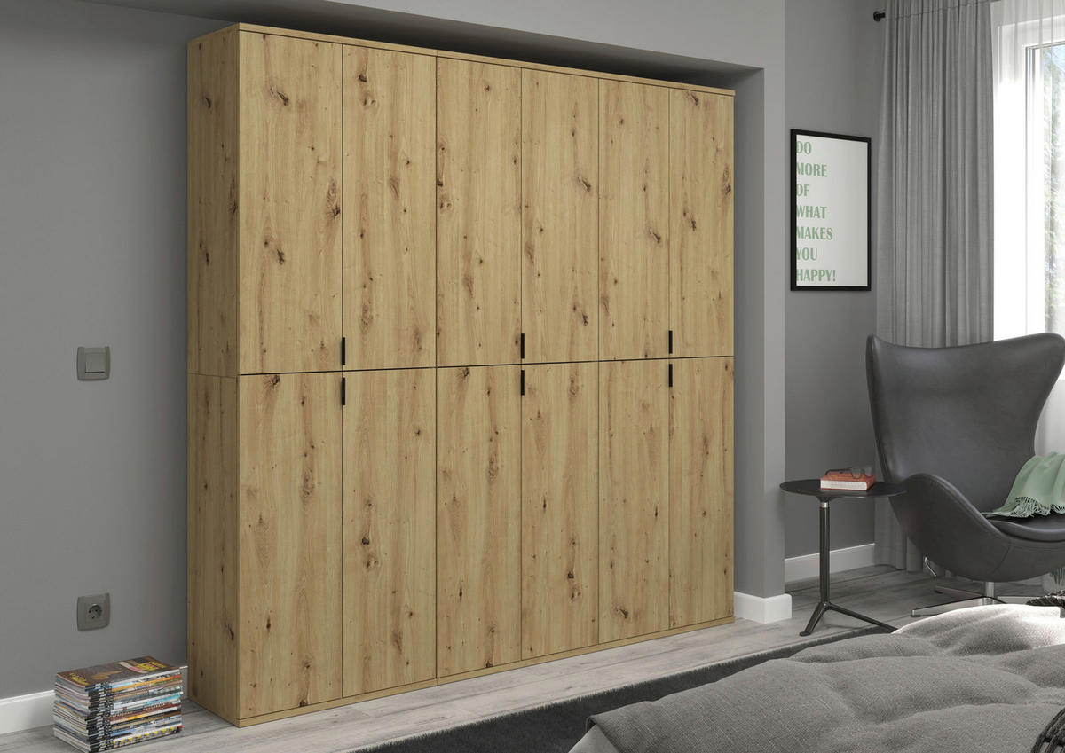 Garderobe PROJEKT Eiche Artisan Nachbildung B/H/T: ca. 183x193x34 cm PROJEKT - Eiche (183,00/193,00/34,00cm) - xonox.home