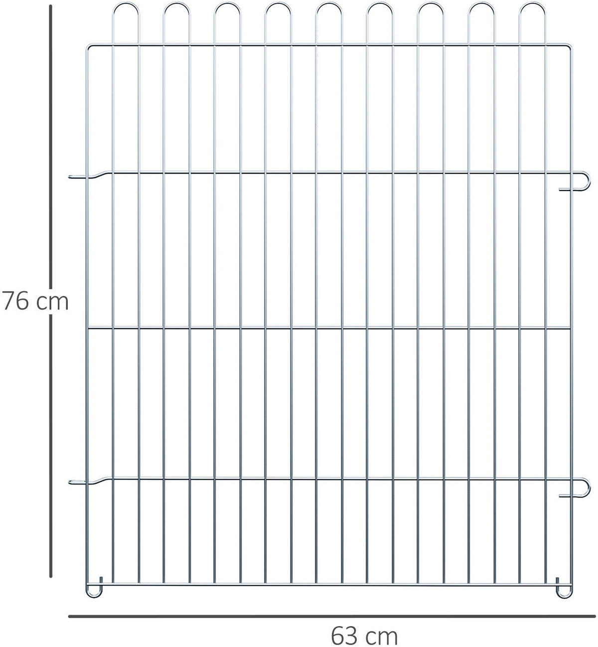 PawHut Freilaufgehege silber Metall Freilaufgehege 8tlg./Welpenausl. - silber - PawHut