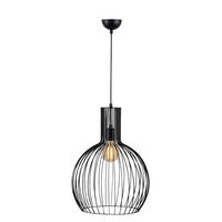 Opviq Pendelleuchte Fellini schwarz Eisen B/H/T/L/D: ca. 38x146x38x38x38 cm E27 1 Brennstellen Fellini - schwarz (38,00/38,00/146,00cm) - Opviq