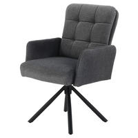 Drehstuhl  anthrazit Webstoff B/H/T: ca. 62x92x67 cm James_Drehstuhl_6003646 - schwarz/anthrazit (62,00/92,00/67,00cm)