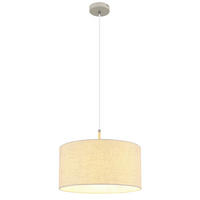 Pendelleuchte sand Metall Textil H/D: ca. 120x40 cm E27 1 Brennstellen Deleon - sand (40,00/120,00cm)