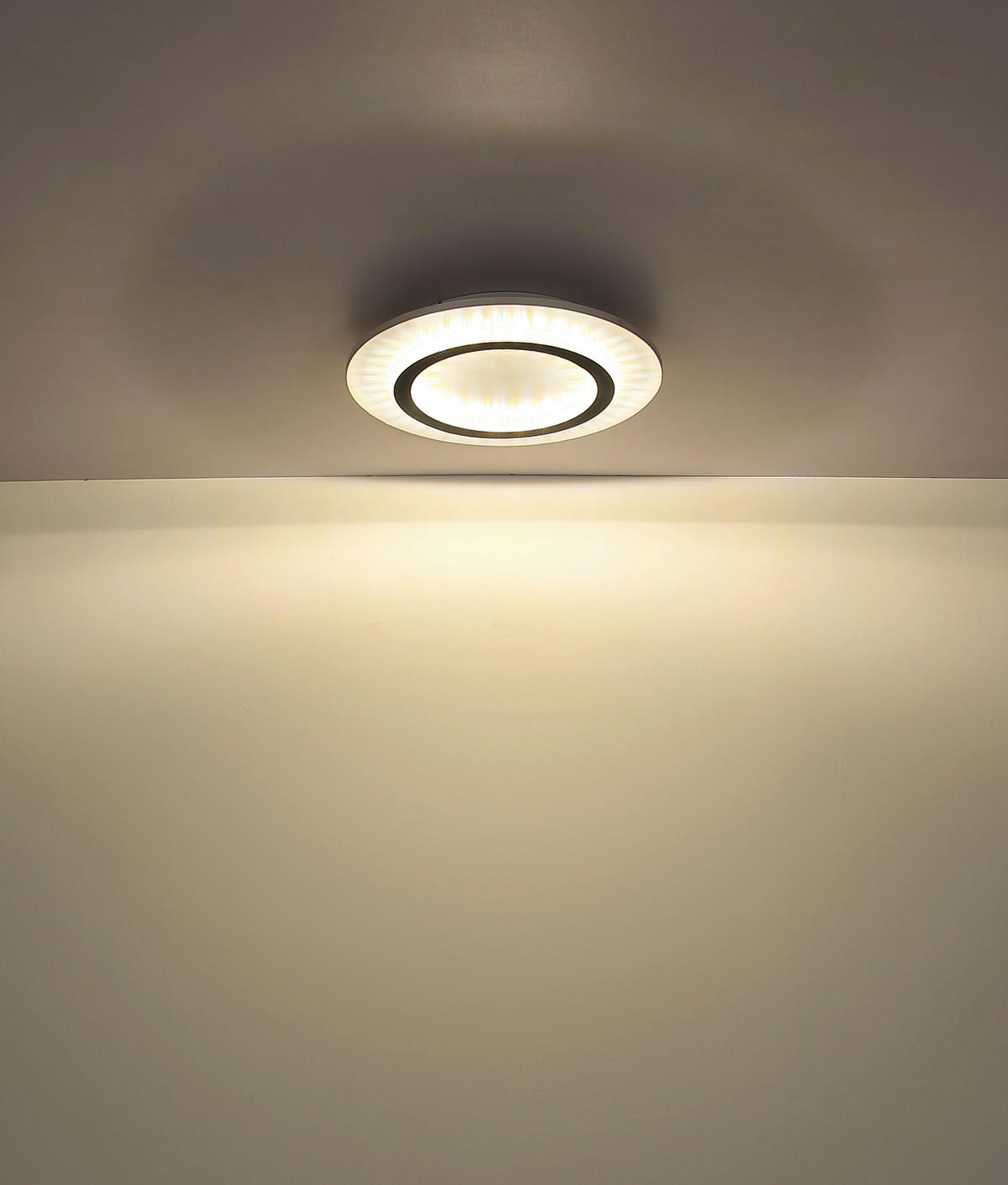 GLOBO LED-Deckenleuchte weiß hellgrau klar Metall Kunststoff H/D: ca. 5,5x35 cm 1 Brennstellen JAYDEN - klar/hellgrau (35,00/5,50cm) - GLOBO
