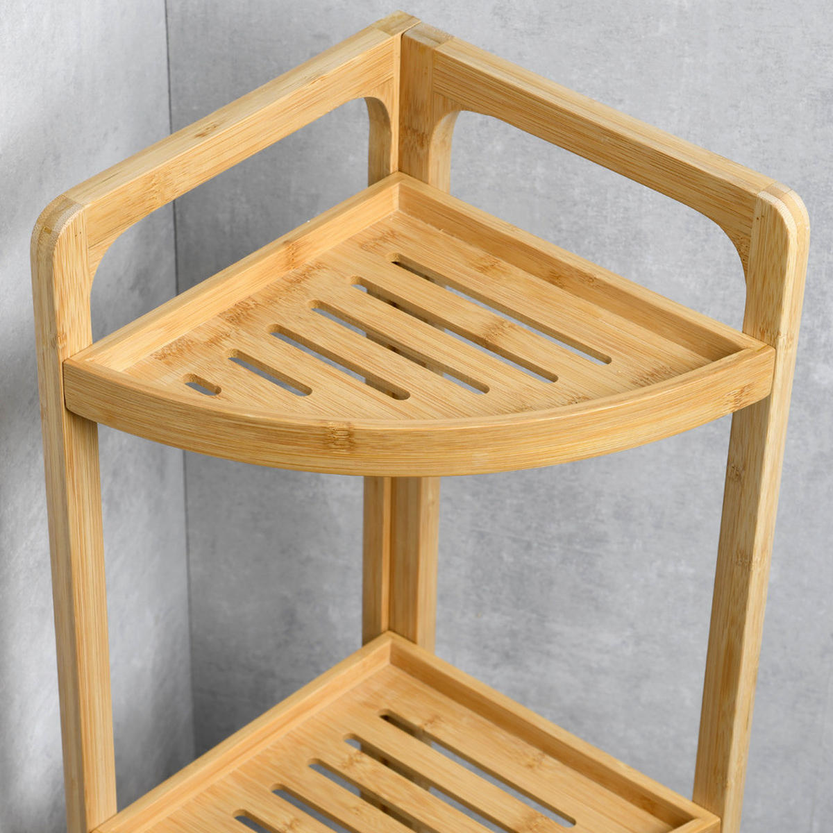 Kesper Eckregal natur Bambus B/H/L: ca. 23x70x23 cm Eckregal - natur (23,00/23,00/70,00cm) - Kesper