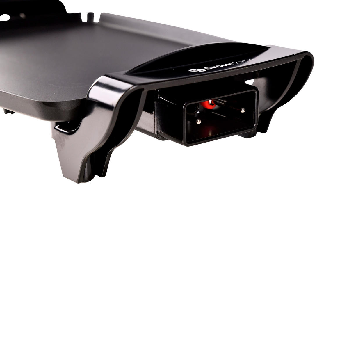 SWISS HOME Grillplatte schwarz Aluminium B/H/L: ca. 10,2x22,8x38,6 cm PETIT - schwarz (38,60/10,20/22,80cm) - SWISS HOME