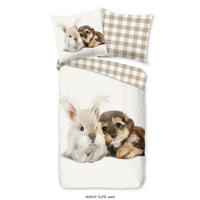Baumwoll Bettwäsche Cute Flanell Cute - sand (135,00/200,00cm) - Good Morning