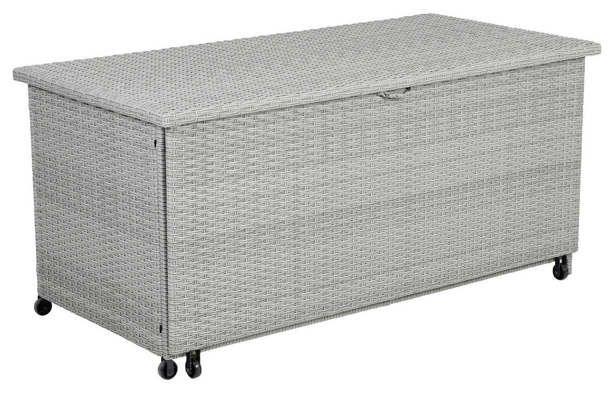 Greemotion Auflagenbox zum Ausziehen grau Stahl B/H/L: ca. 142x68x72 cm Auflagenbox - grau (72,00/142,00/68,00cm) - Greemotion