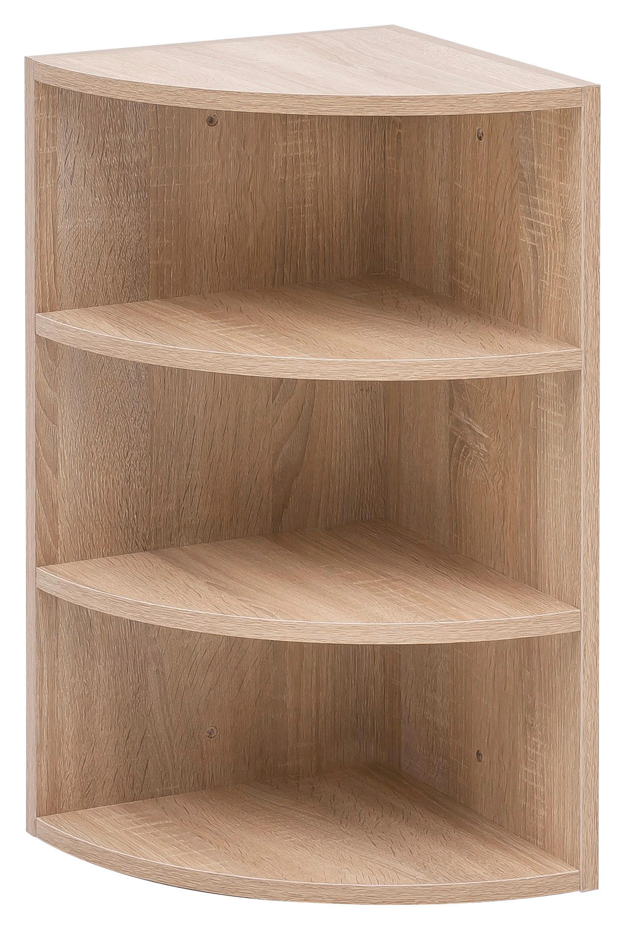 Eckregal Eiche Sonoma Nachbildung B/H/T: ca. 30x60x30 cm Eckregal - Eiche (30,00/60,00/30,00cm) - Wohnling