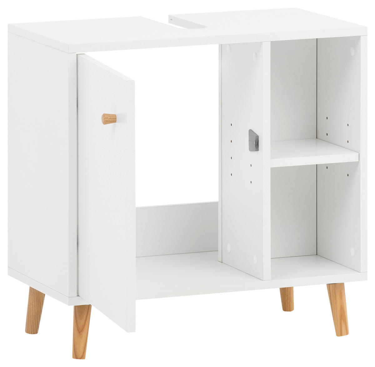 Waschbeckenunterschrank Bjarne weiß matt B/H/T: ca. 60,2x59,3x33,05 cm Bjarne - weiß (60,20/59,30/33,05cm) - Schildmeyer