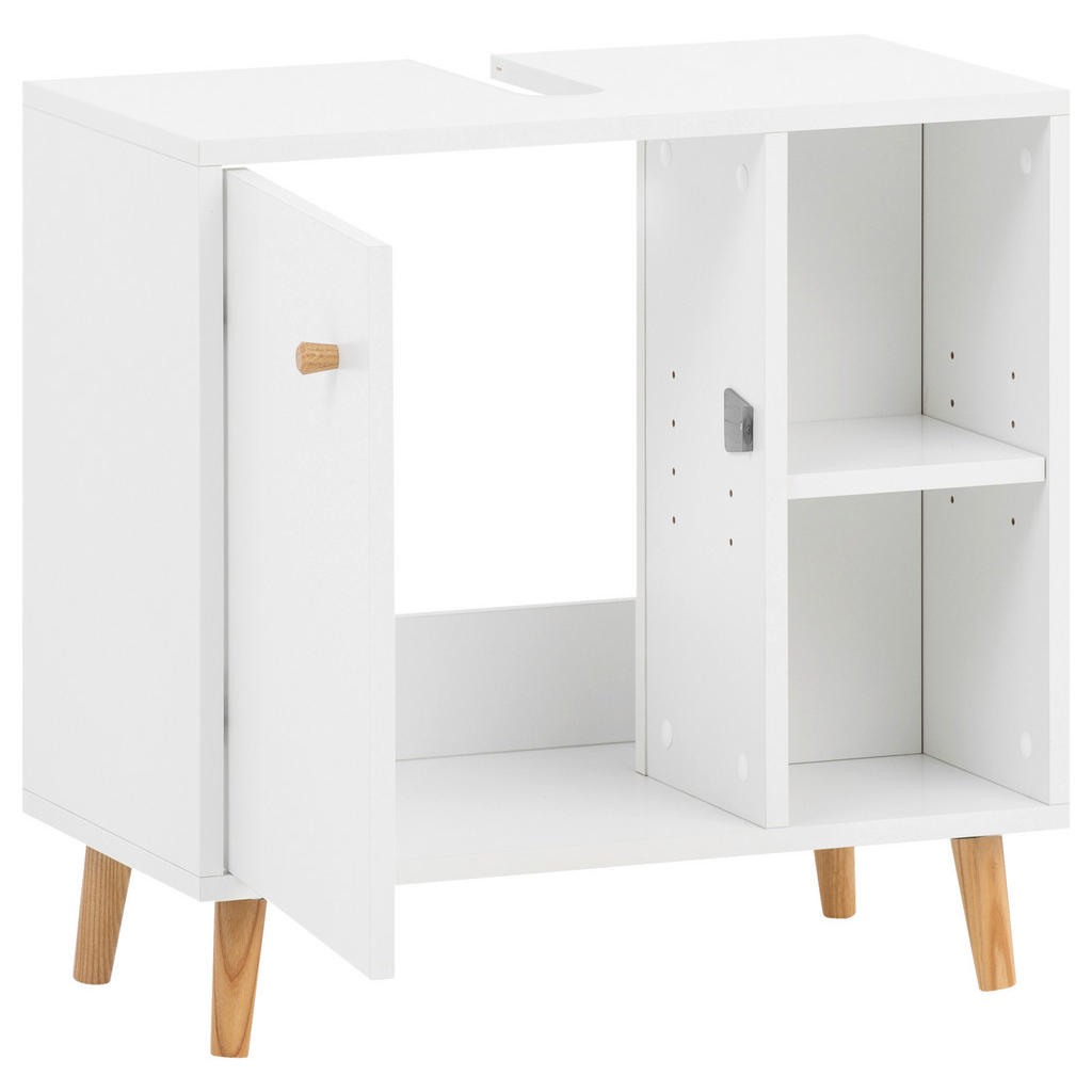 Thumbnail - Waschbeckenunterschrank Bjarne weiß matt B/H/T: ca. 60,2x59,3x33,05 cm