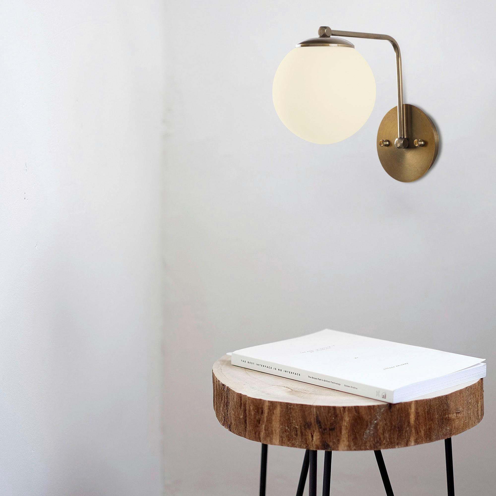 Thumbnail - Opviq Wandleuchte Daisy gold Metall Glas B/H/T/L: ca. 26x22x26x15 cm E27 1 Brennstellen