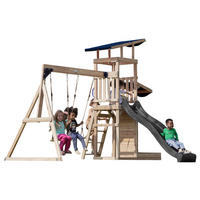 AXI Spielturm Malik grau B/H/L: ca. 345x270x336 cm Malik - braun/grau (336,00/345,00/270,00cm) - AXI