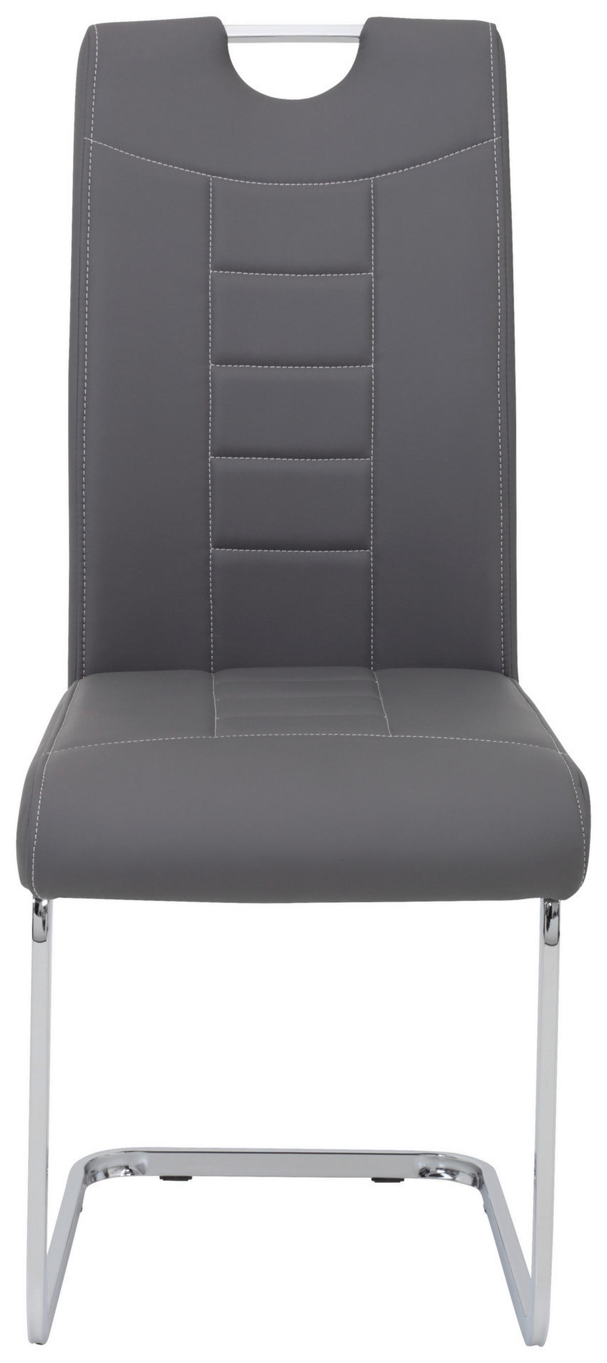 Schwingstuhl Ruby 4er Set grau Kunstleder B/H/T: ca. 44x103x60 cm Ruby 4er Set - grau (44,00/103,00/60,00cm) - Hela