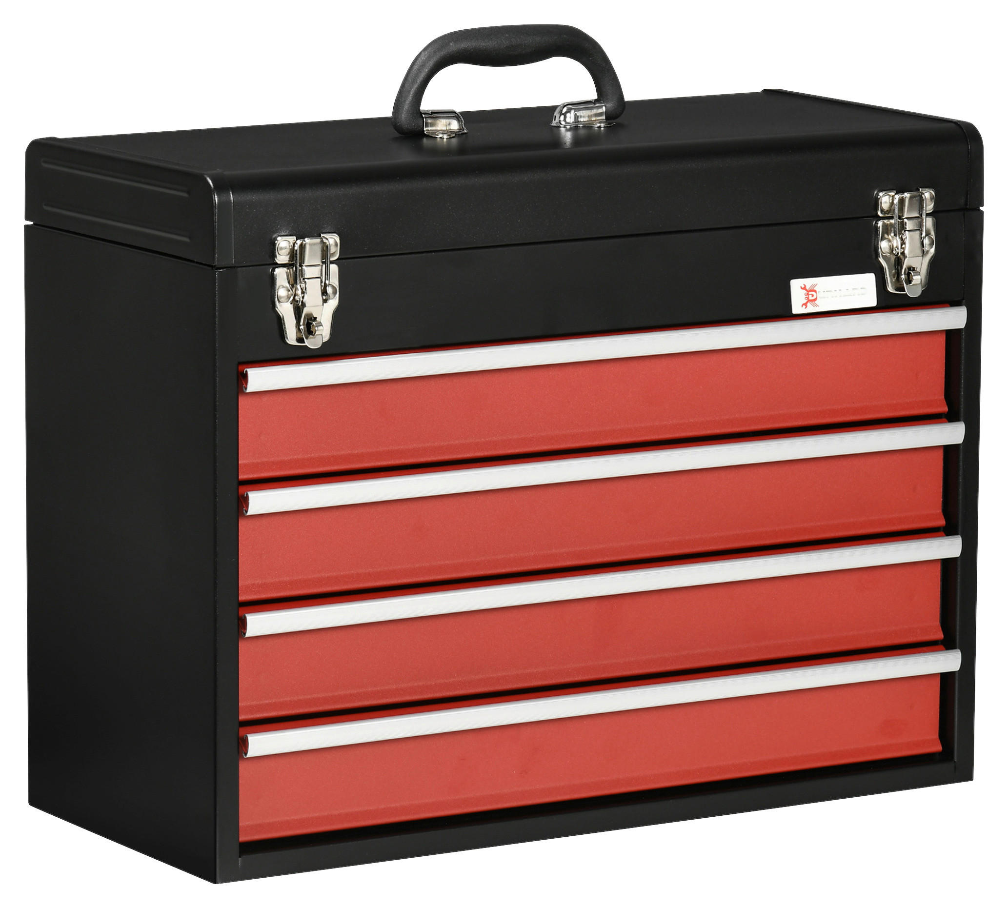 B/H/L: ca. 22x51x39,5 cm Werkzeugkiste - rot/schwarz (39,50/22,00/51,00cm) - DURHAND