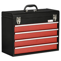 B/H/L: ca. 22x51x39,5 cm Werkzeugkiste - rot/schwarz (39,50/22,00/51,00cm) - DURHAND