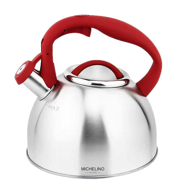 MICHELINO Flötenkessel rot Edelstahl Flötenkessel - rot - MICHELINO