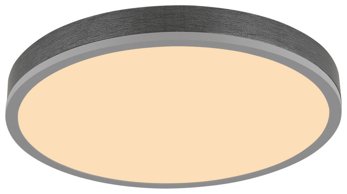 GLOBO LED-Deckenleuchte DORO 416080AD2R Opal silber Aluminium MDF H/D: ca. 8,5x45 cm 1 Brennstellen DORO - Opal/silber (45,00/8,50cm) - GLOBO