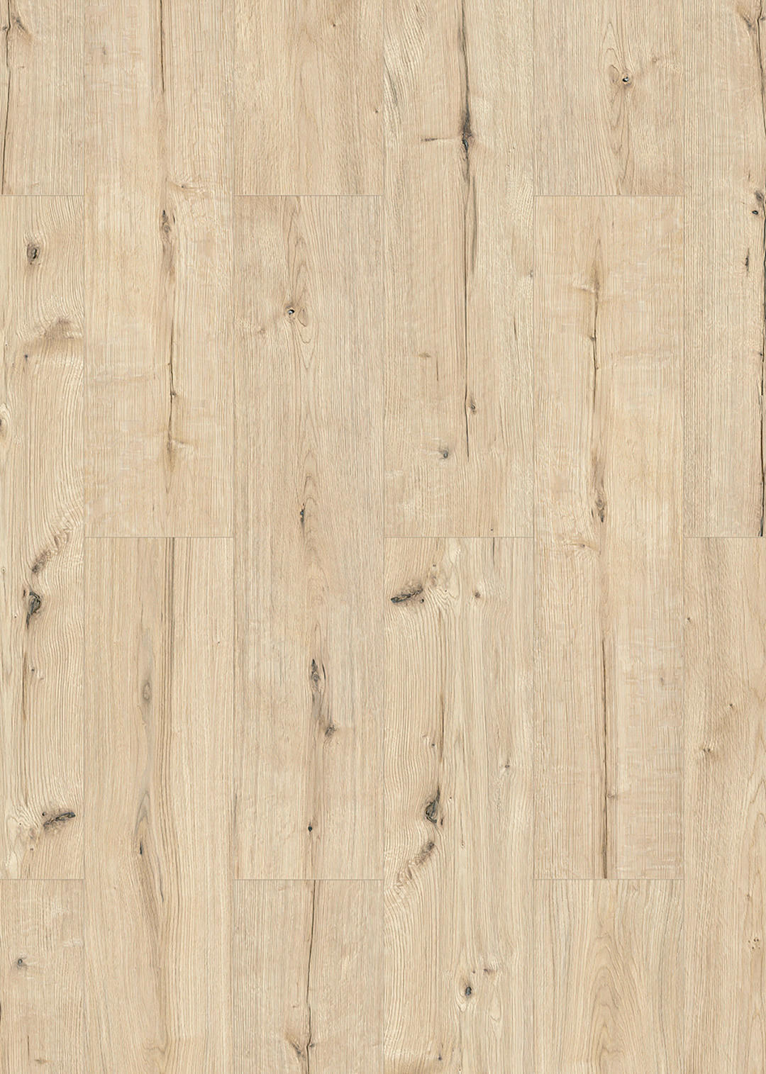 Laminatboden Eiche beige ca. 2,158 m² im Paket Eiche Greige B/S: ca. 28x0,8 cm