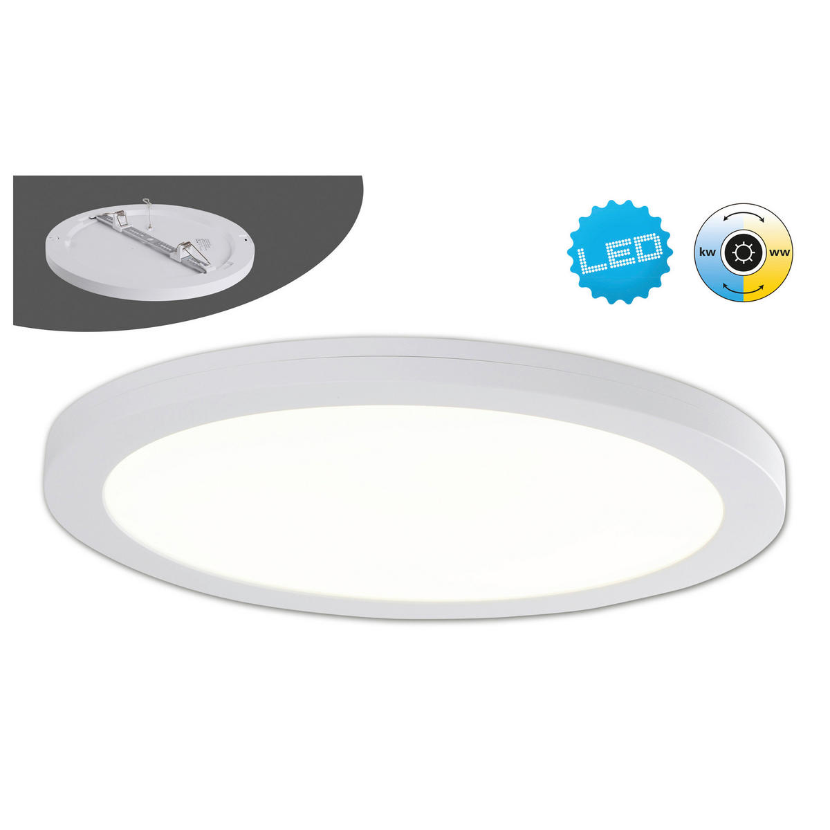 Näve Leuchten Deckenleuchte BONUS 1384623 LED Deckenleuchte "BONUS" - weiß (29,00/1,50cm) - Näve Leuchten