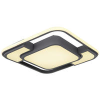 GLOBO Deckenleuchte NIRRA 67259-30 Graphit Opal Metall Kunststoff B/H/L: ca. 42x10x42 cm NIRRA - Graphit/Opal (42,00/42,00/10,00cm) - GLOBO