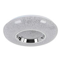 Nolo LED Deckenleuchte weiß Chrom Kunststoff Metall B/H/L: ca. 38x8x38 cm null 1 Brennstellen LED-Deckenleuchte_Andrea - weiß/Chrom (38,00/38,00/8,00cm) - Nolo
