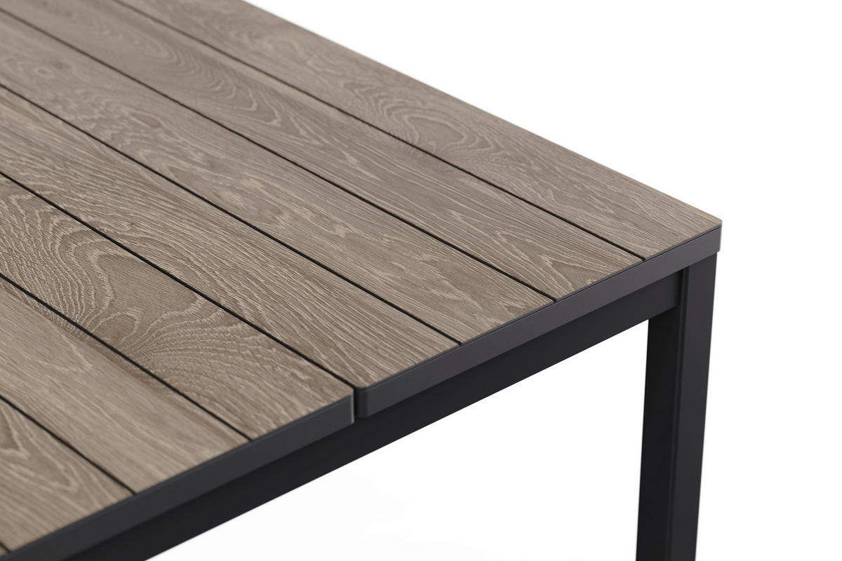 Jardin Gartentisch Porto Graphit Kunststoff B/H/L: ca. 90x75x190 cm Porto - Graphit (190,00/90,00/75,00cm) - Jardin