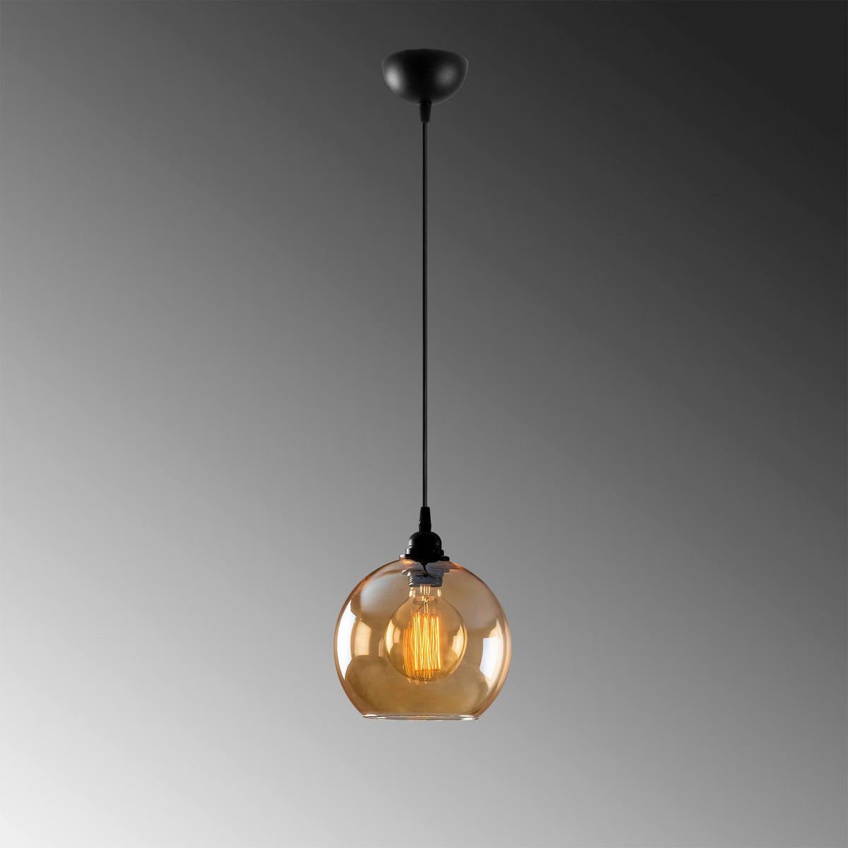 Opviq Pendelleuchte gold schwarz Glas B/H/T/L/D: ca. 20x116x20x20x20 cm E27 1 Brennstellen Pendelleuchte_Gold-020 - gold/schwarz (20,00/20,00/116,00cm) - Opviq