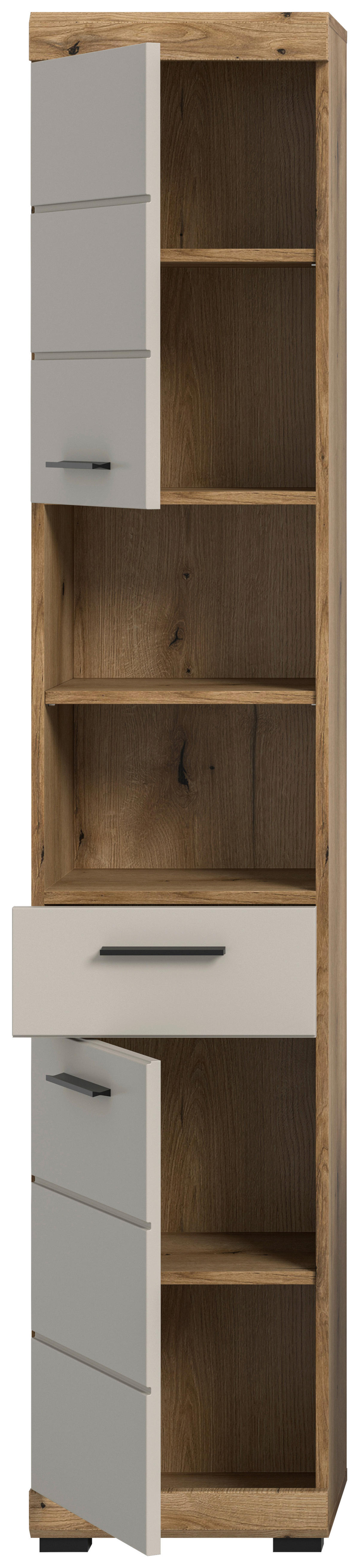 Badhochschrank Scout Evoke Oak Nachbildung Kaschmirgrau Nachbildung B/H/T: ca. 37x191x31 cm Scout - Kaschmirgrau (37,00/191,00/31,00cm) - xonox.home