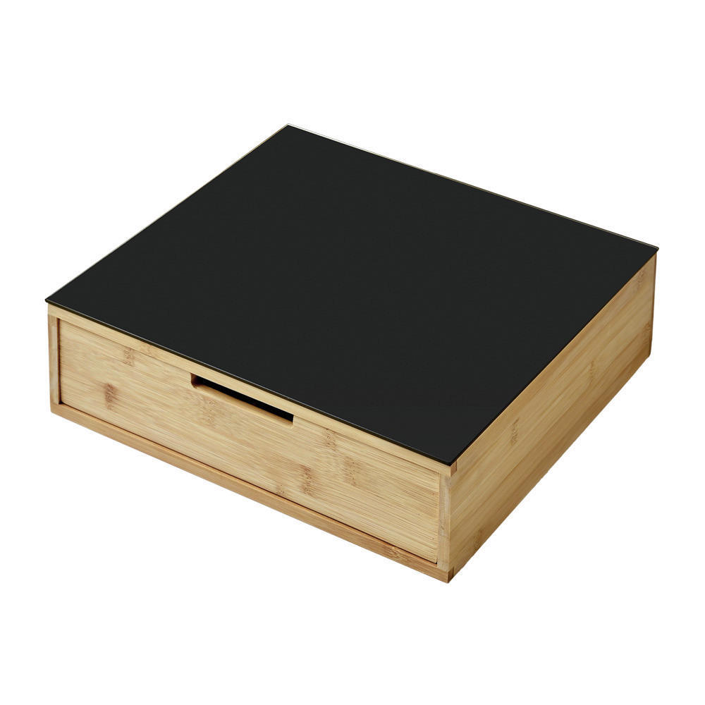 Kesper Vorratsbox mit Schublade schwarz B/H/L: ca. 31x30x10 cm Vorratsbox_mit_Schublade - natur/schwarz (10,00/31,00/30,00cm) - Kesper