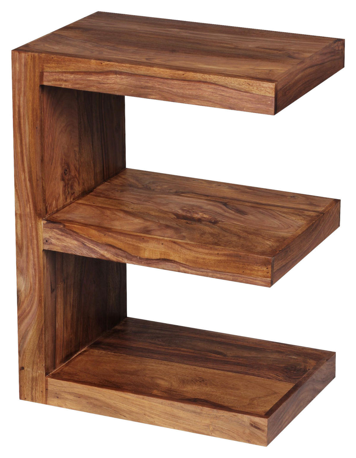 Beistelltisch natur Echtholz B/H/T: ca. 45x60x30 cm Beistelltisch Cube E - natur (45,00/60,00/30,00cm) - Wohnling