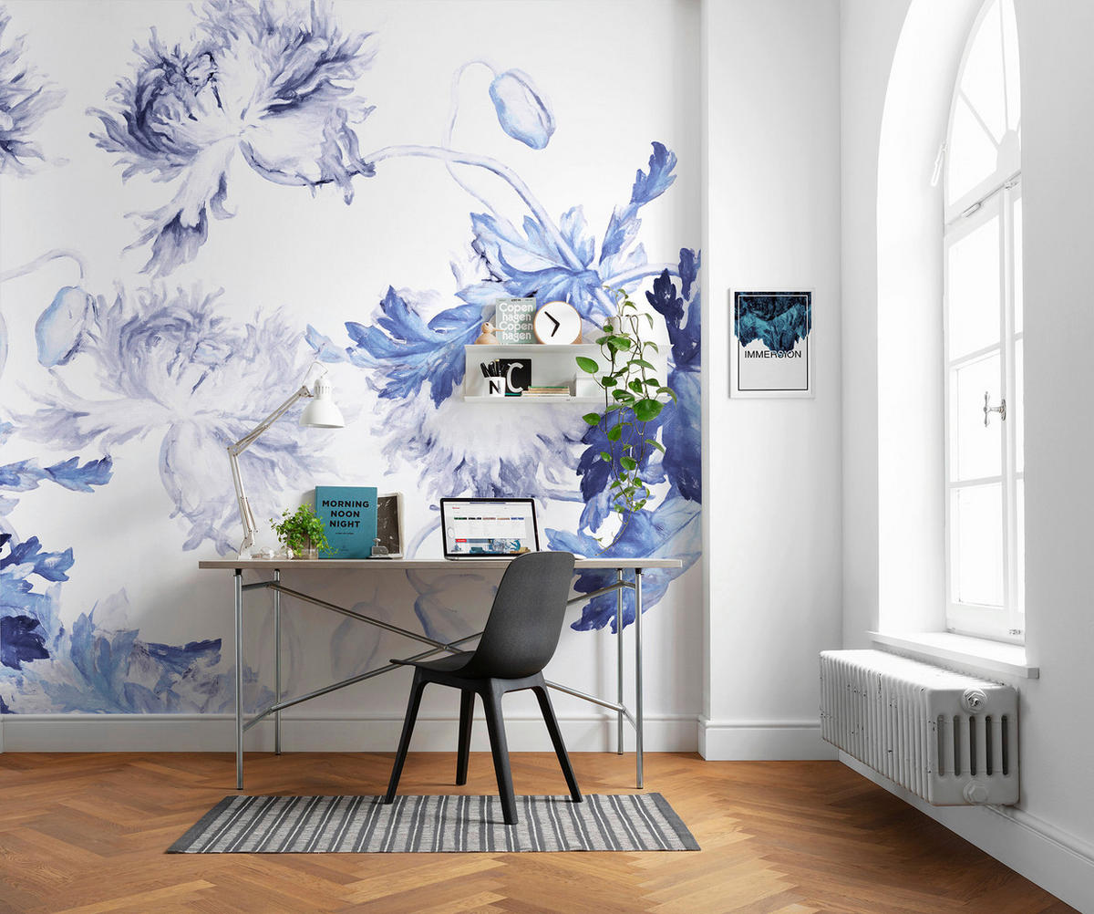 Komar Fototapete Blue Silhouettes B/L: ca. 350x250 cm Blue Silhouettes - (350,00/250,00cm) - Komar
