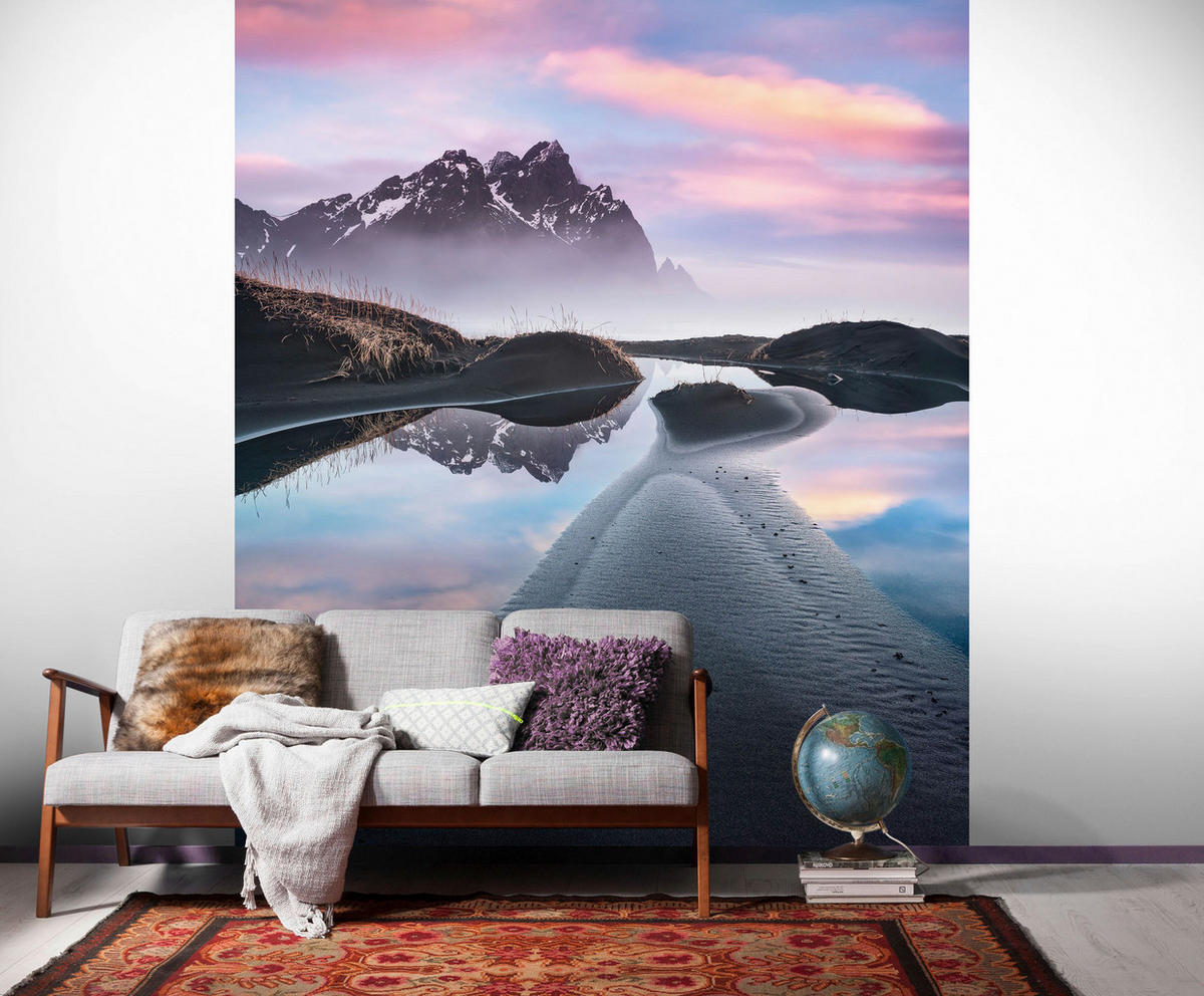 Komar Fototapete Glowing Vestrahorn B/L: ca. 200x250 cm Glowing Vestrahorn - (200,00/250,00cm) - Komar