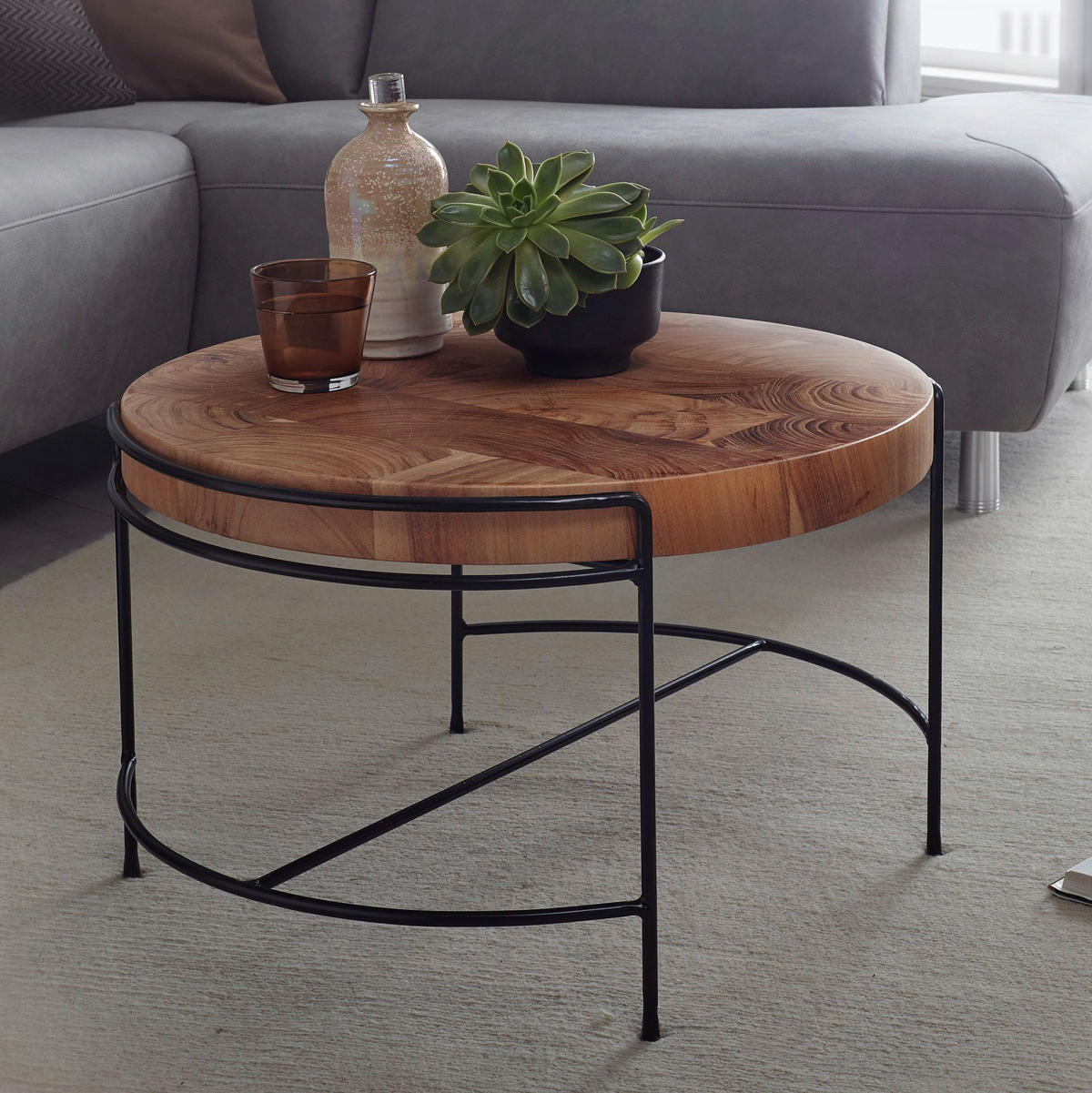 Couchtisch braun B/H/T: ca. 62x40x62 cm Couchtisch - braun (62,00/40,00/62,00cm) - Wohnling