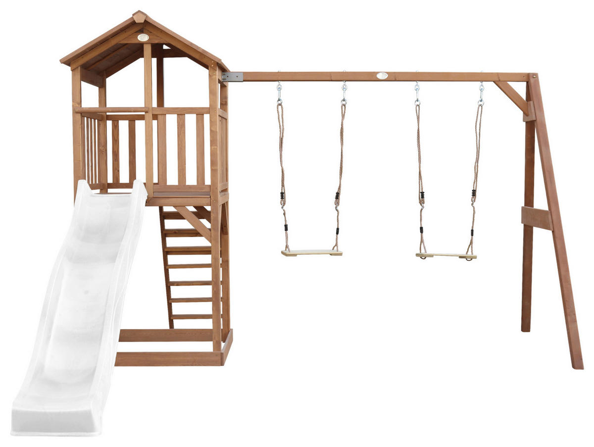 AXI Spielturm Beach Tower braun B/H/L: ca. 357x242x349 cm Beach Tower - braun/weiß (349,00/357,00/242,00cm) - AXI